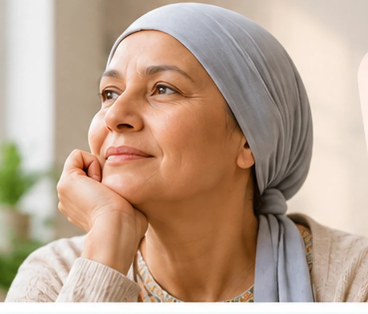 A cancer patient reflecting on her care journey