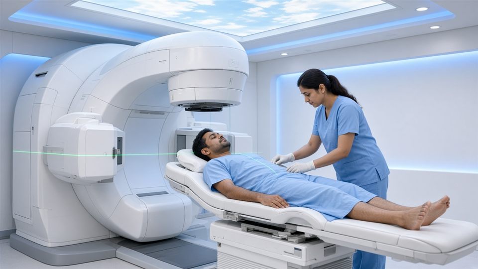 Radiation therapy machine at ZenHeal Cancer Hospital Prayagraj
