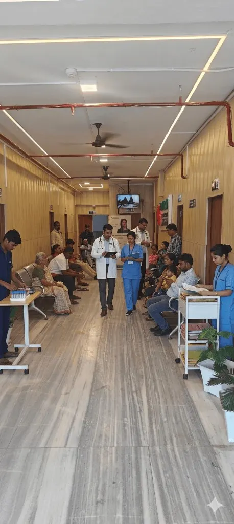 Waiting area at ZenHeal Cancer Hospital Prayagraj