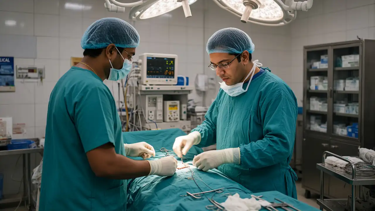 Dr Pritesh Rajeev Singh operating at ZenHeal Cancer Hospital Varanasi