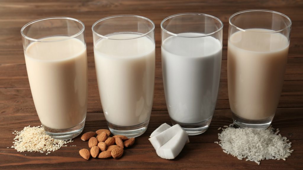 This image has an empty alt attribute; its file name is plant-milks-shutterstock-c-1024x576.jpg